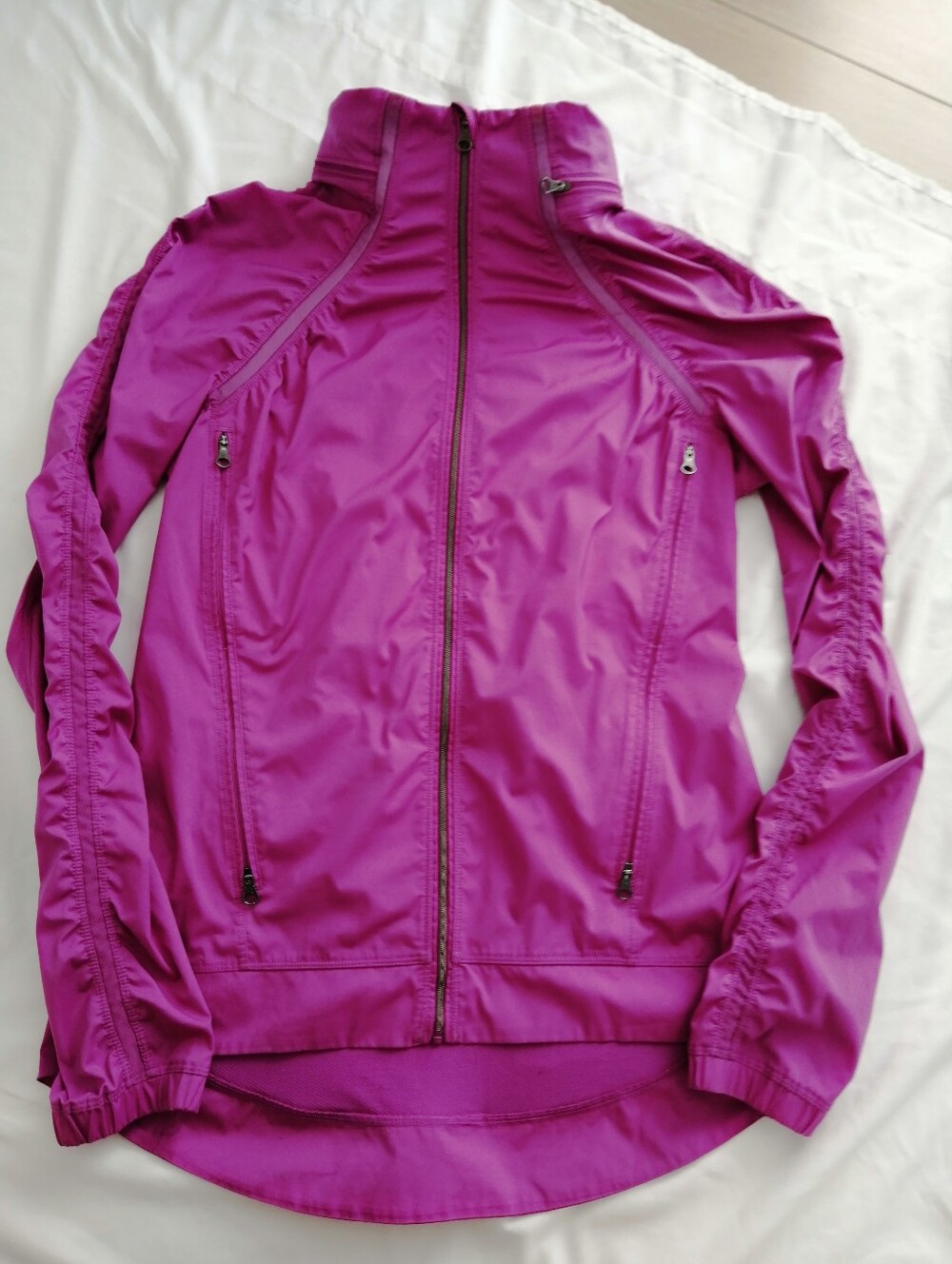 Lululemon Gather And Sprint Full Zip Jacket Violet Running Zip Out Hood Size 8